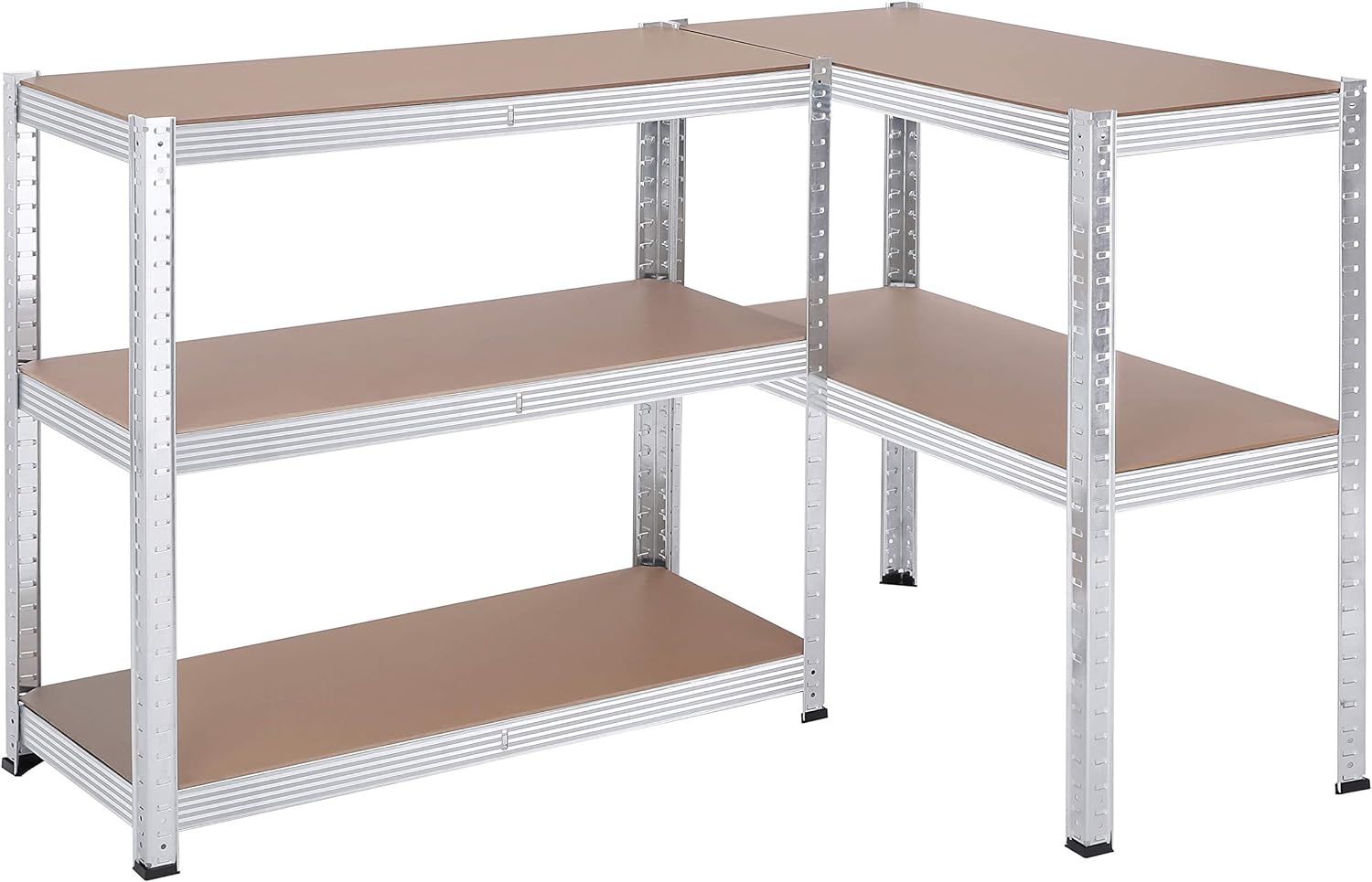 2 Vnt. 5 pakopų laikymo lentynos, bendras dydis 40 x 180 x 180 cm (cinkuota GLR040E02)