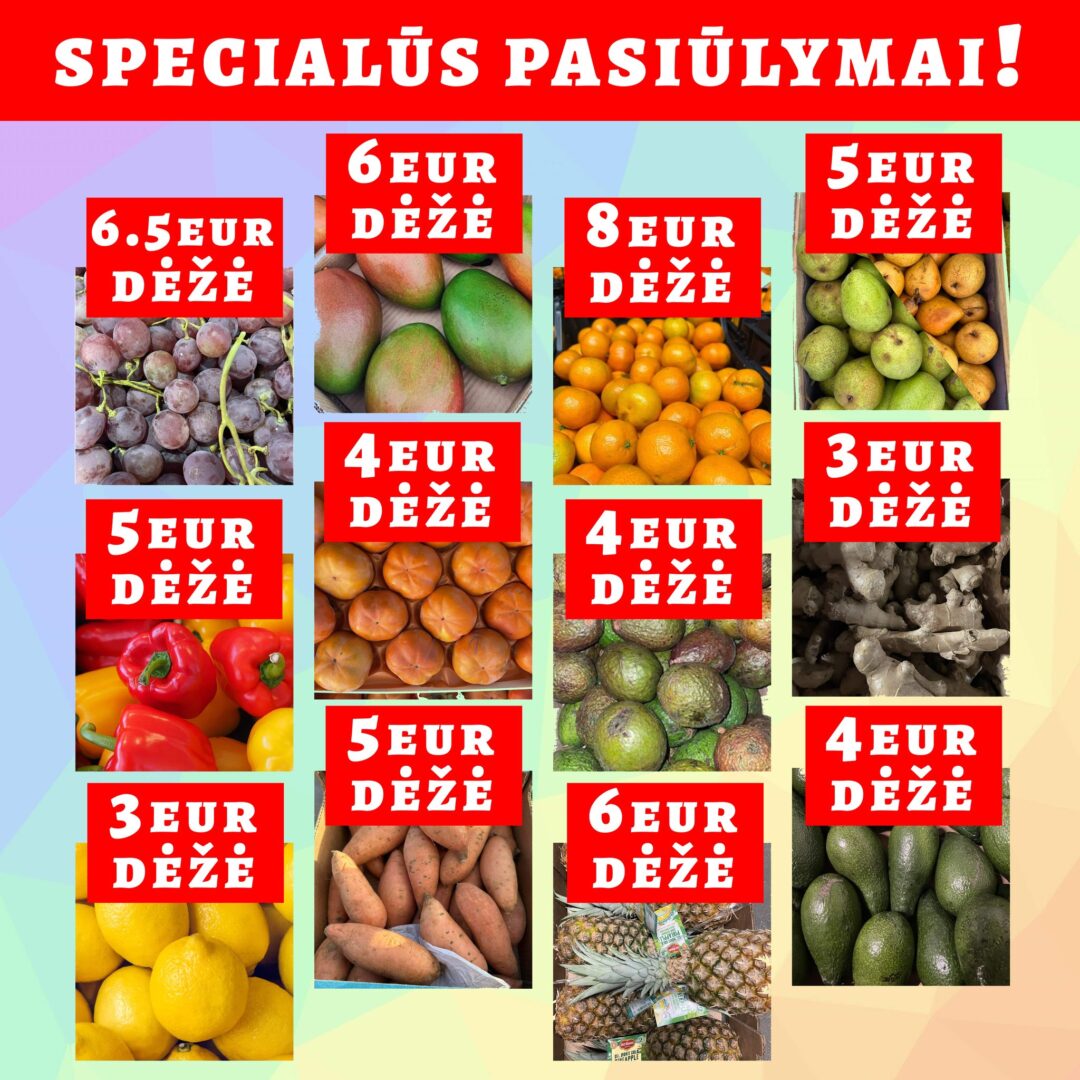 Vaisiai dėžėmis