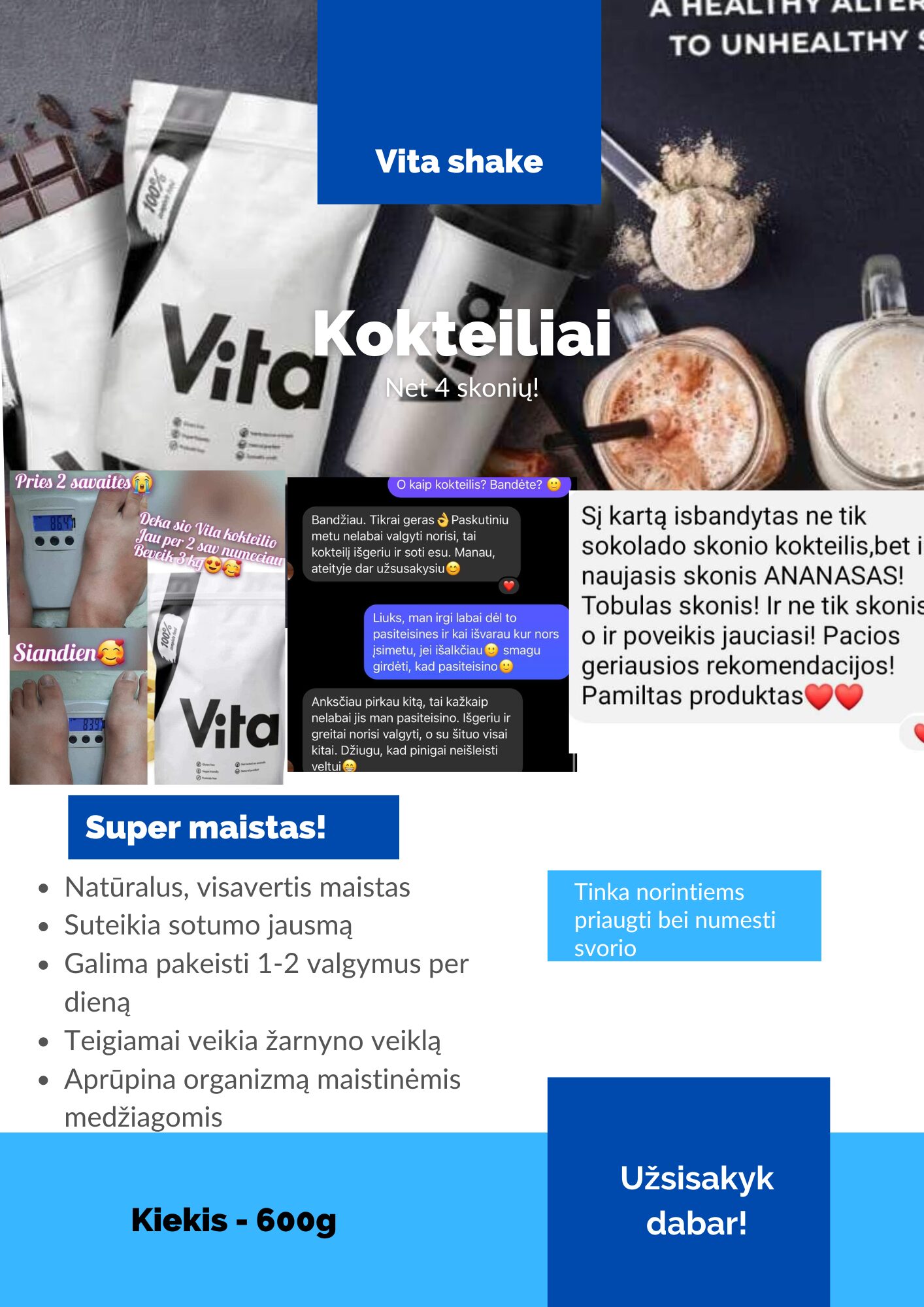 Vita Shake kokteiliai