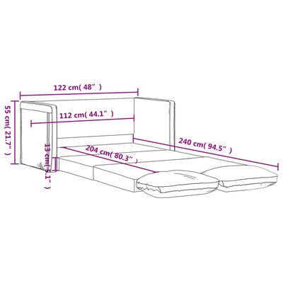 Aksominė grindų sofa-lova, 2in1