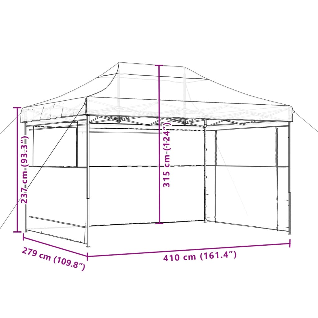 Sulankstomas paviljonas 4x3 m.