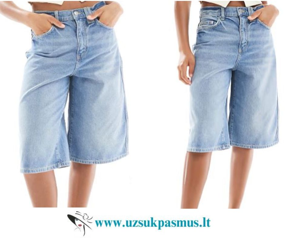 Bermudų stiliaus ilgesni šortai nuo XS iki 3XL