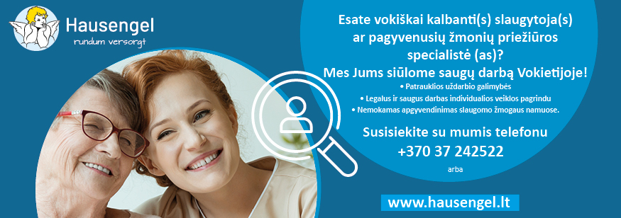 Darbas slaugoje Vokietijoje