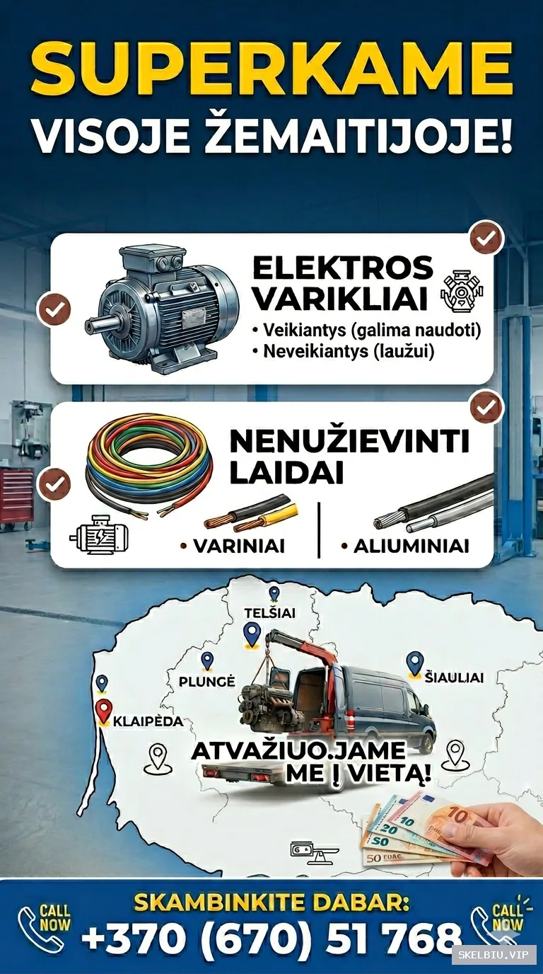 Superkame,elektros variklius,laidus