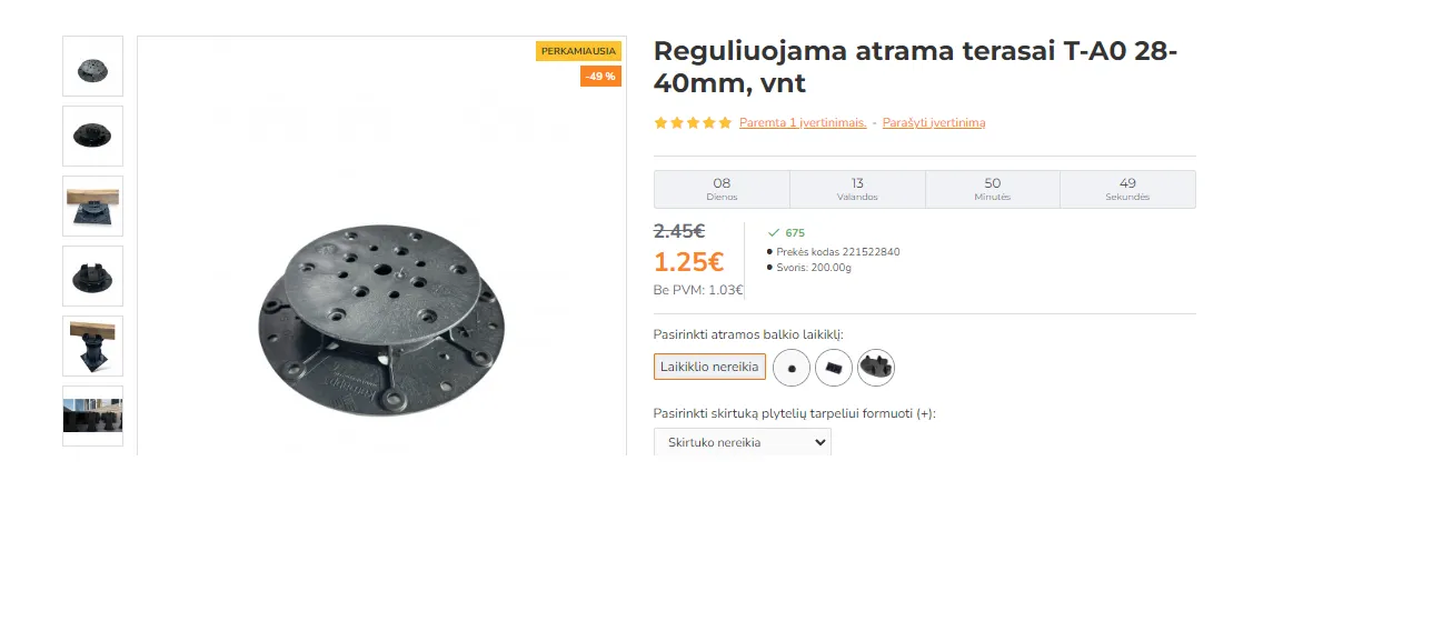 Reguliuojamos Atramos. Pasirinkimas Jūsų Terasai!