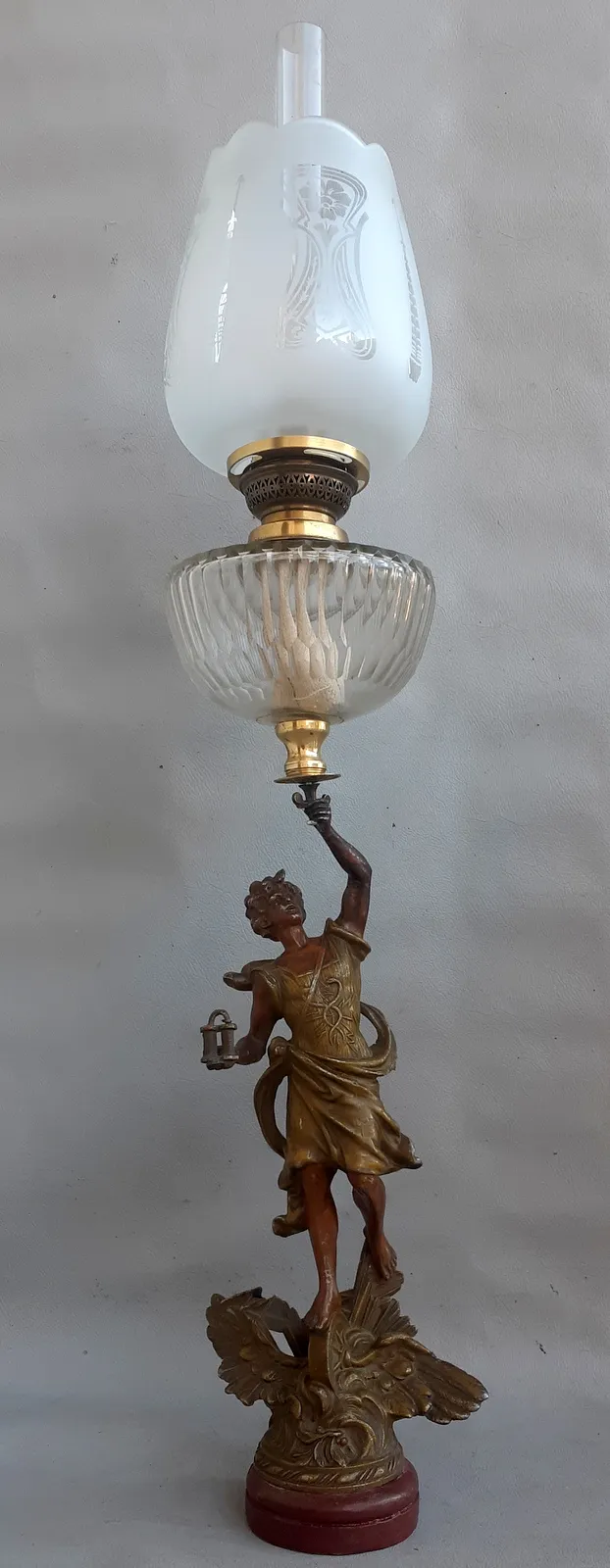 Labai prabangi Antikvar. Žibalinė Lempa, Veikianti